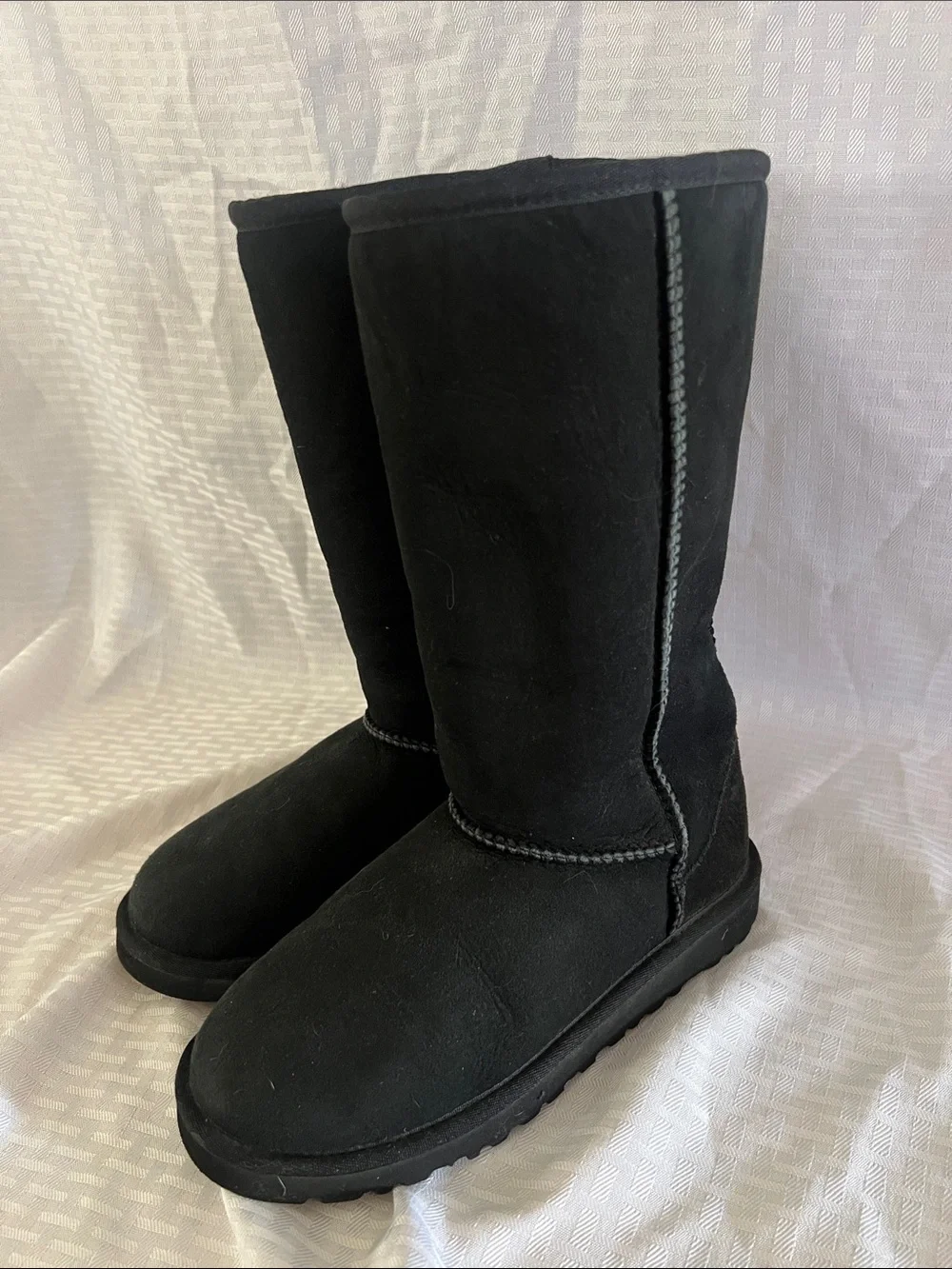 UGG Classic Tall Black Suede Winter Boots